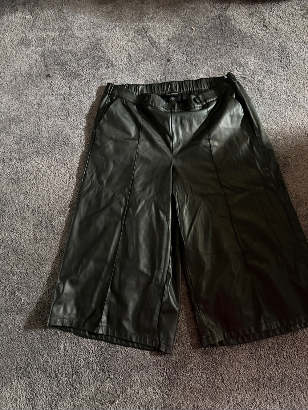 Lane Bryant Black Faux Leather Capris
